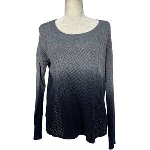 American Eagle Outfitters Knit Sweater Ombre Black Gray Long Sleeve Size Small